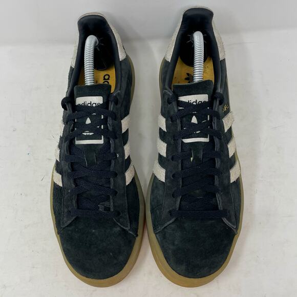 Adidas Campus Low Black Suede Gum Sole Womens Size 6 - Picture 2 of 9